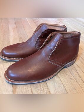 HELM Brown Leather Chukka Boots Men’s 11EE Handmade In Brazil M00522 No Laces